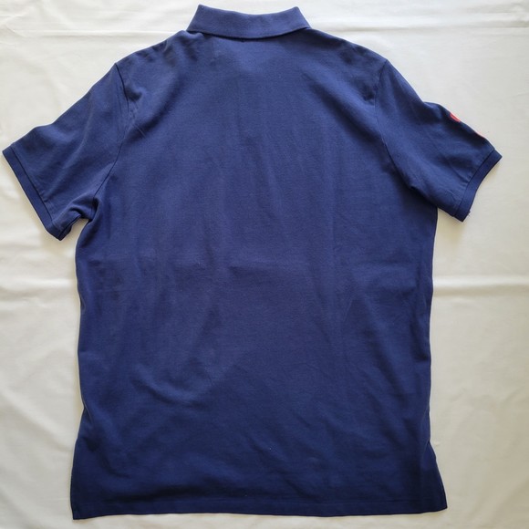 NEW Polo Ralph Lauren Classic Fit Triple-Pony Mesh Blue Collar Shirt Mens SizeXL - Picture 2 of 4